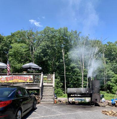 Deck and smoker