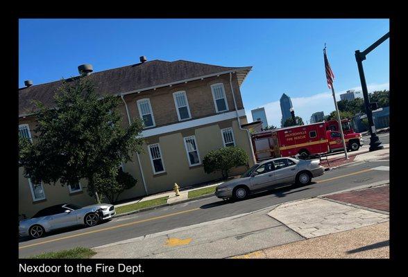 They're located on Main Street, next door to the JFRD.