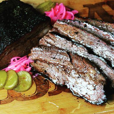 USDA prime smoked brisket.