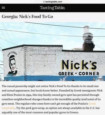 Best Gyro in Georgia, see Tips for link to article - July 2, 2023