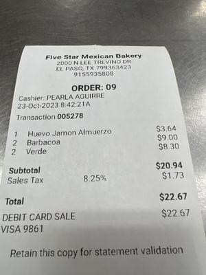 Five Star Mexican Bakery