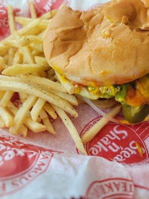 Double cheeseburger & fries