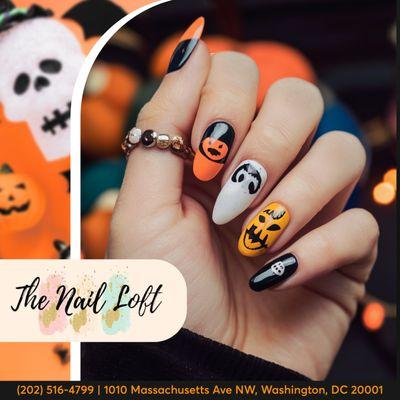 Get your nails ready for a fang-tastic Halloween!  From ghostly whites to pumpkin orange, let your nails scream Halloween chic!