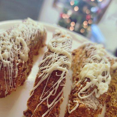 White Chocolate Pumpkin Biscotti