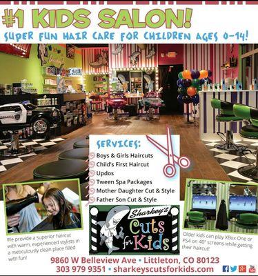 Book your child's appointment online at www.sharkeyscuts.com
We look forward to seeing you soon!