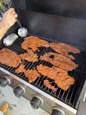 Carne asada and potatoes