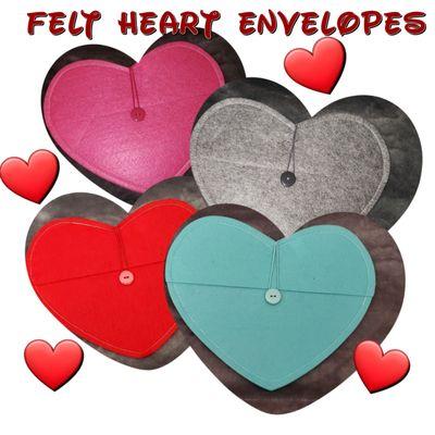 I created this digital art of the felt heart envelopes I found at Trinity Thrift. $1.41 for all 4! Originally $1 each.