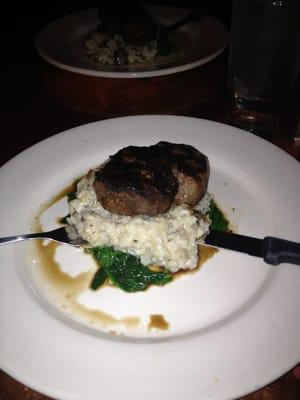 Beef Tenderloin over Risotto & Spinach