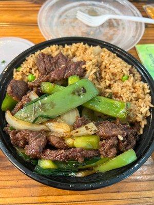 L34. Mongolian Beef Lunch Special with fried rice