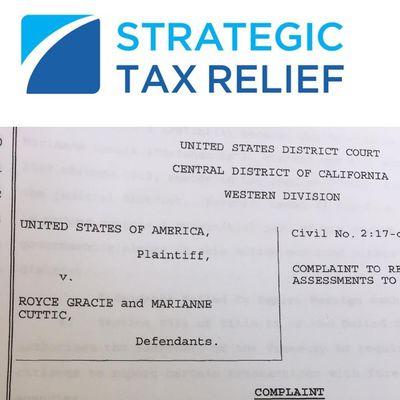 Reviewing court documents for BloodyElbow. US vs. Royce Gracie for failing to file proper tax forms for foreign accounts.