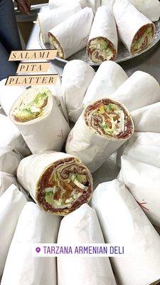 Catering order pita platter