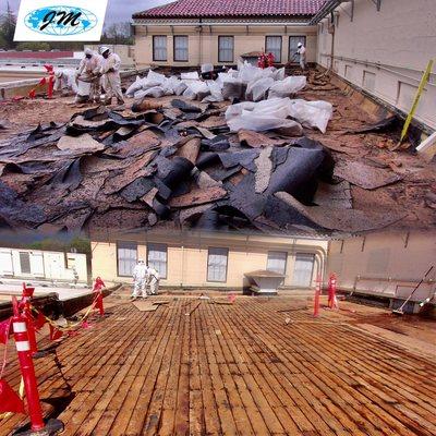 Before/After roofing tear-off and demolition