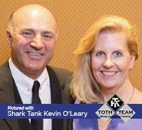 Kathy Toth Pictured with Shark Tank's Kevin O'Leary