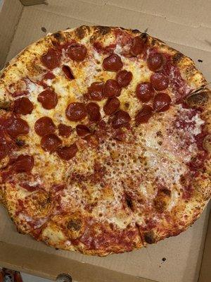 Large half and half pizza