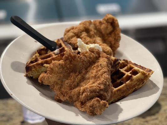 Chicken and waffles