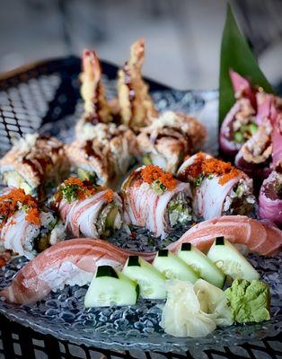 Delicious sushi al fresco this evening :)