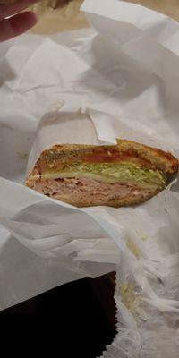 Look how much turkey you get on your sandwich! And the honey mustard dressing is awesome.