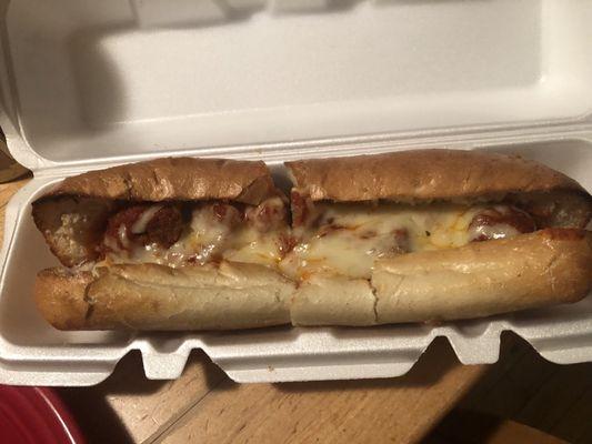 Meatball Parmigiana Grinder