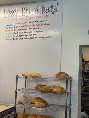 Outstanding fresh bread made every morning.