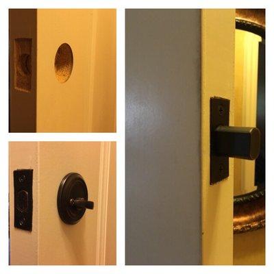 Single sided deadbolt by my local Locksmith in Arlington Texas