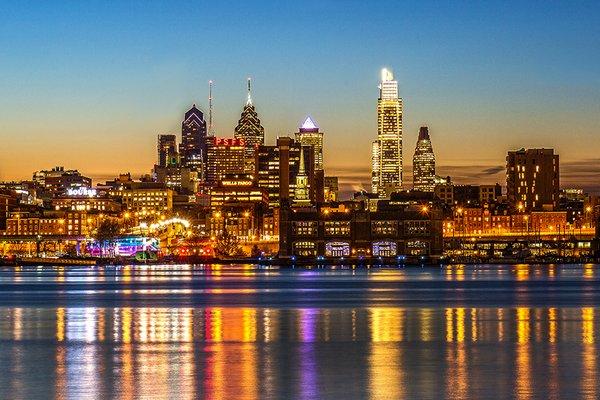 Philadelphia Skyline from Camden by May Abed