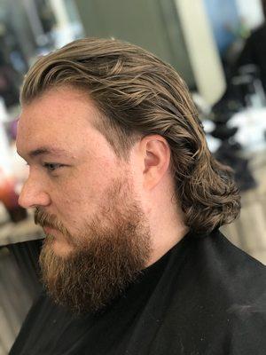 Men's haircut and beard clean up