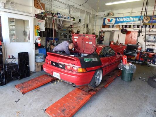 MR2 Valve cover gasket and cooling system service