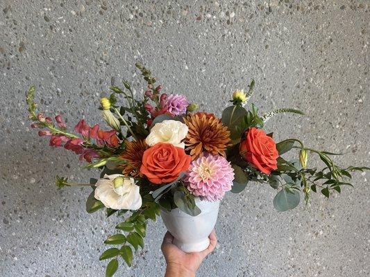 Warm and colorful autumn flowers