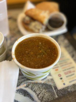 Cup of green Chile