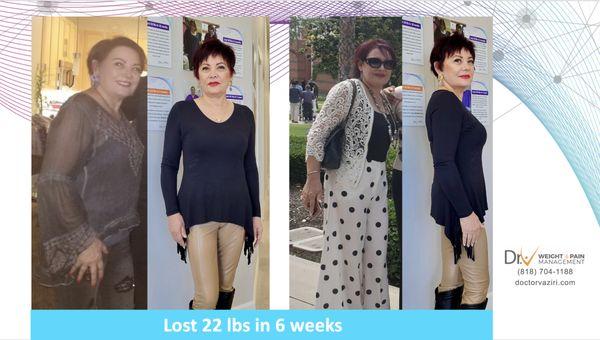 Marmar lost 22 lbs.