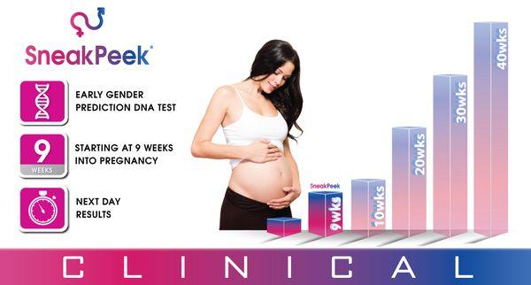 Know baby gender the soonest you can in pregnancy! With our 99% accurate DNA test, you can know BOY or GIRL at 9 weeks pregnant!