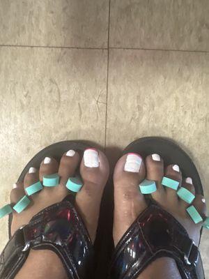 Pedicure and polish