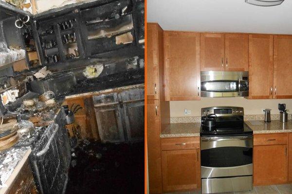 Fire Damage Before & After