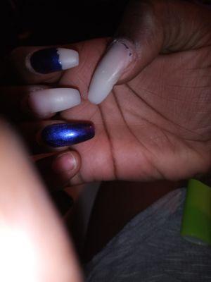 This is gel nails... The gel paint peeled off with no problem....like it was regular nail polish