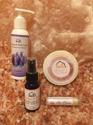 Himalayan salt skin products from the Santa Barbara Salt Cave, pure ingredients and high quality