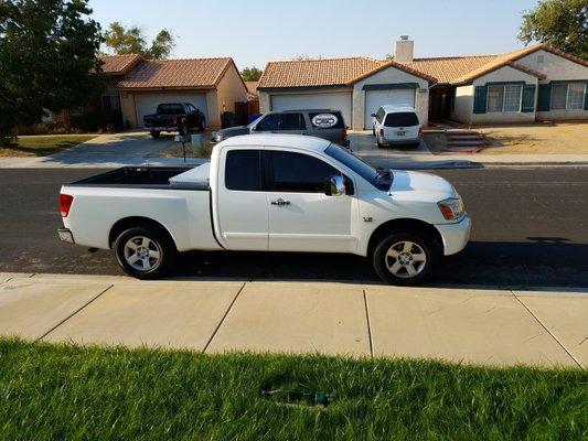 The passenger side was repaired from back to front