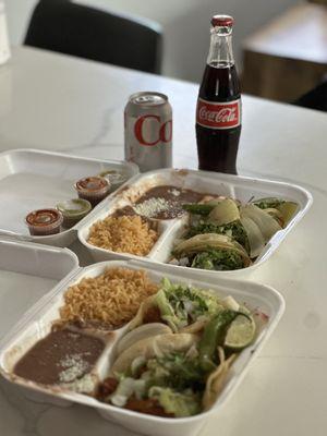 6. Fish Taco Plate and 5. Taco Plate (I ordered bottled coke separately)