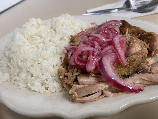 Roasted pig and rice