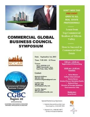 Q.A. Realty & Mortgage  presents the  Commercial Global Business Council Symposium