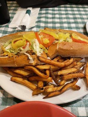 Chicken cheesesteak