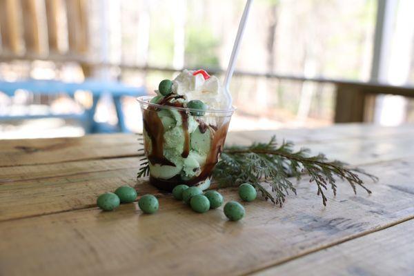 The DuPont Forest Sundae!!!! Mint covered espresso beans!!!!