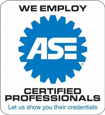 We employ certified professionals.