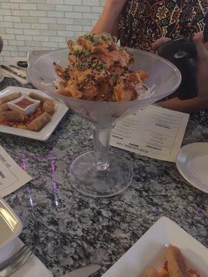 Shrimp martini - SO MUCH FOOD and so tasty.