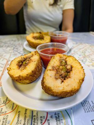 Arancini rice balls $7 each