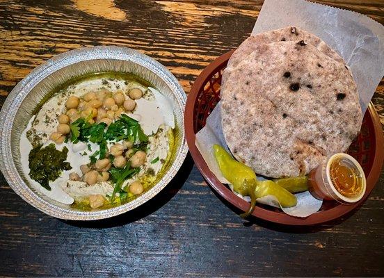 Masabacha Hummus Plate with 2 Pitas