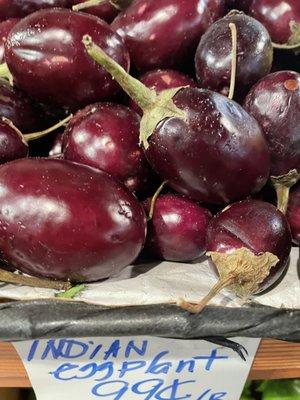 Tiny eggplants