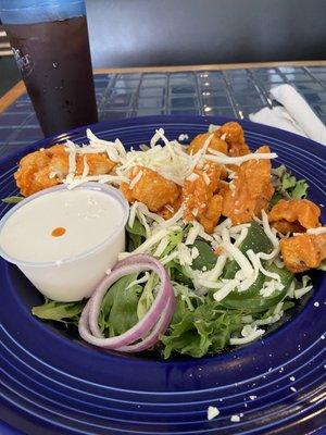 Delicious Buffalo Chicken Salad with Unsweet Tea