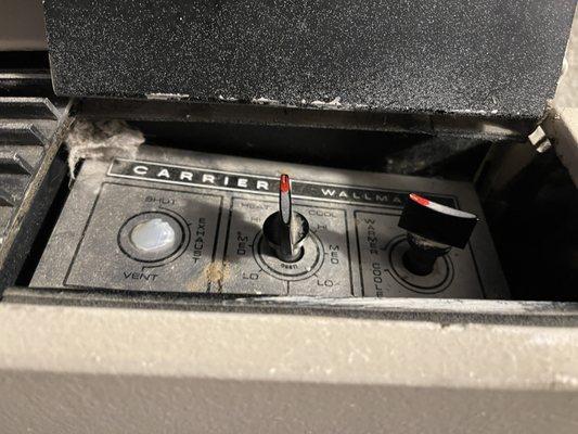 Controls on the a/c heater