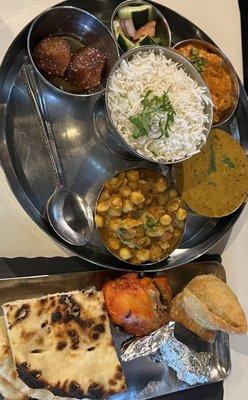 Non-veggie thali