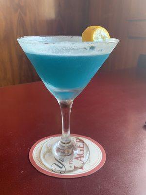 Electric Blue Rhino Martini